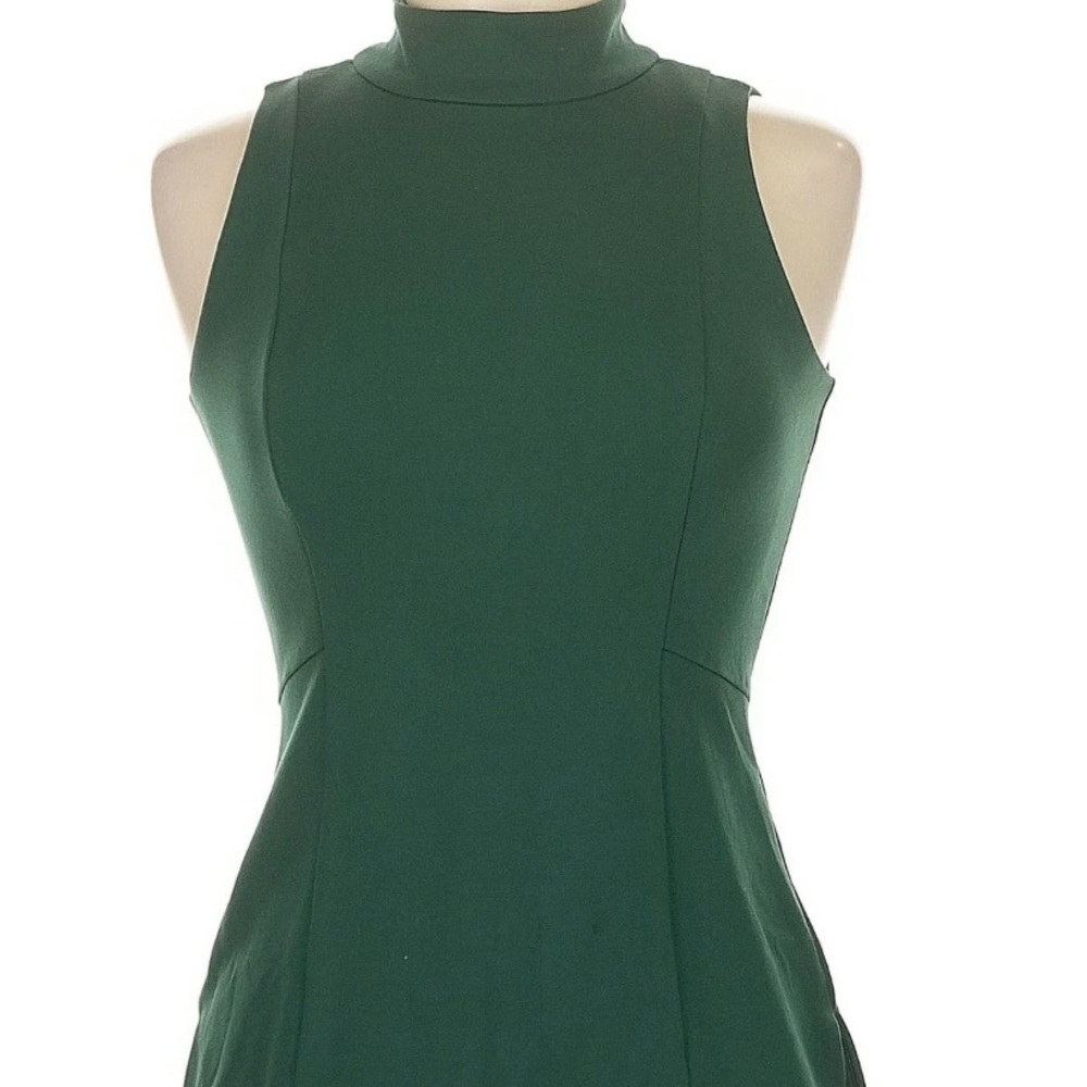 White House Black Market Sleeveless Green Turtleneck